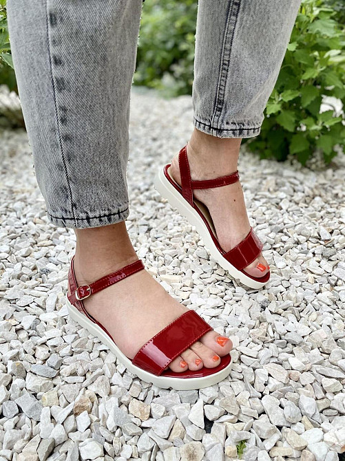 Mermaid Босоніжки жіночі 801 бордові (літо, лак натуральний) (947) 37р.40р. Коломыя - изображение 2