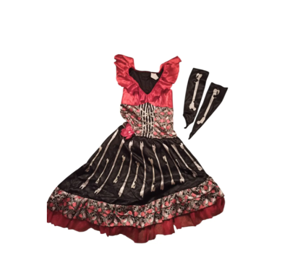 Плаття на Хеловін жіноче з кістками S-M різнобарвний Київ