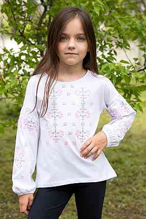 Вишиванка для дівчаток, біла 95% х/б Київ
