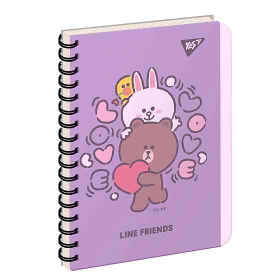 Зошит із роздільниками В6/144 арк. "Yes" пласт. обкл. Line friends, 681900, шт Київ