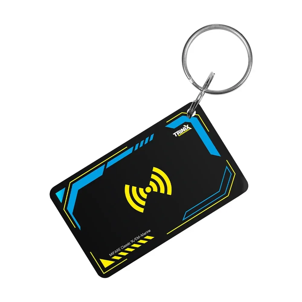 Ключ-брелок EM-Marine+Mifare Trinix Proximity-key EM+MF epoxy прямокутний 30*50 мм жовто-блакитний (69-00062) Київ - фото 2