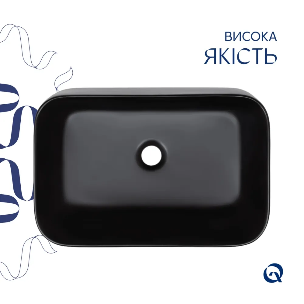 Раковина-чаша Qtap Scorpio 550х390х120 Matt black QT14112243MBN Киев - изображение 10