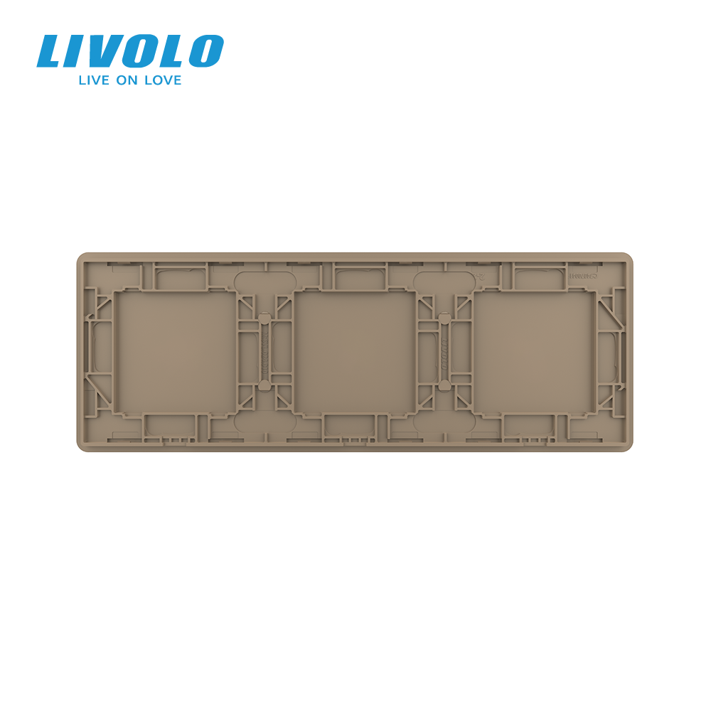 LIVOLO Рамка 3-постова порожня для трьох Х-сенсорних вимикачів (Х-Х-Х) LIVOLO, загартоване скло Коломия - фото 4