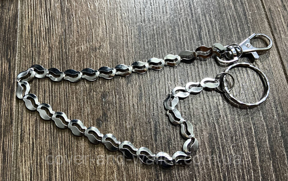 Ланцюжок для посвідчень з карабіном (змійка) 30см Київ - фото 2