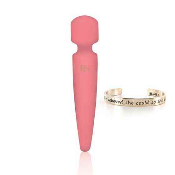 Вібромасажер Rianne S: Bella Mini Wand Coral, 10 режимів роботи, медичний силікон, подарункове паков Sex Aura Київ