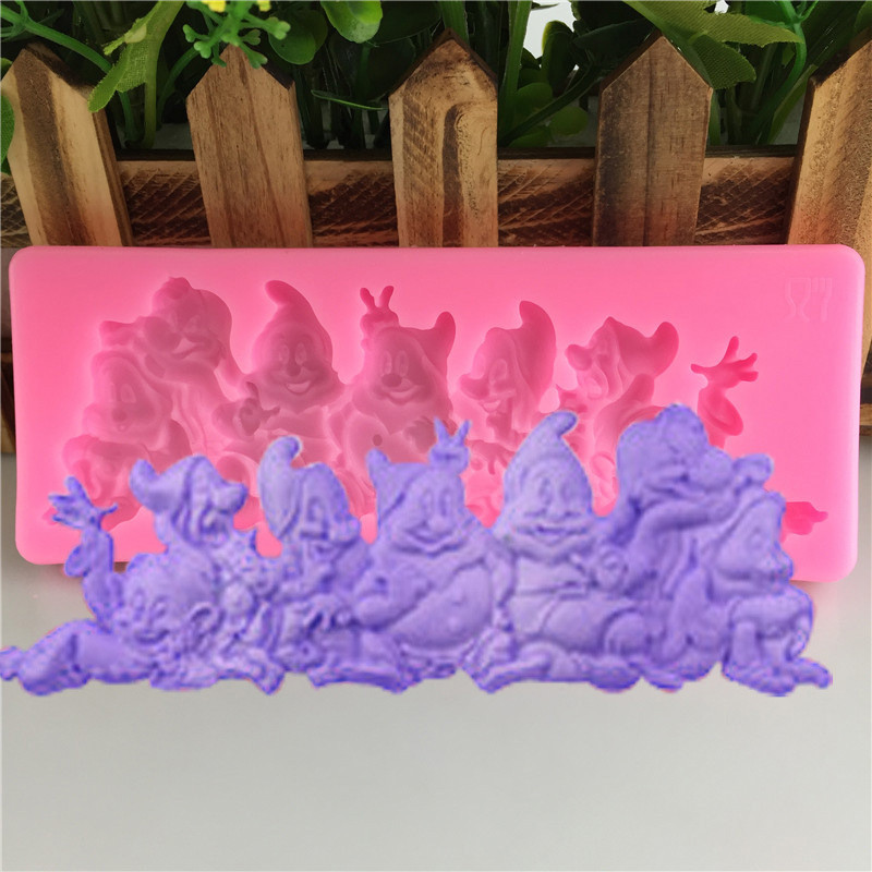 Молд Гномы 142 на 48 мм розовый Киев - изображение 3