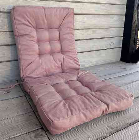 Подушка для стільців (50x120х8 см) подвійна Decorator Мальмо колір пудровий 84-125 Київ