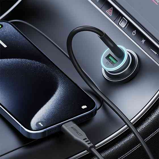 Автомобильное зарядное устройство ACEFAST B16 95W (USB-A+USB-C) dual port metal car charger set (P5) Metal Gray Киев