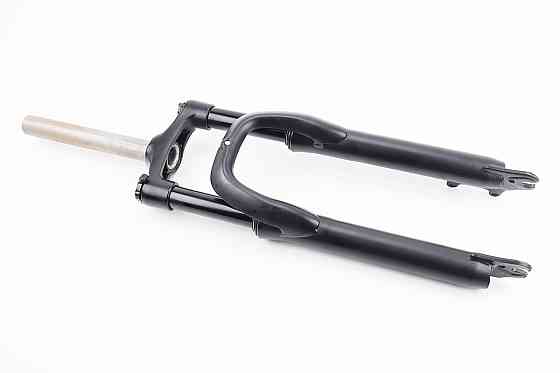 Вилка 24" амортизаційна, без різьби 1-1/8" (28,6мм), шток 195мм, з ходом 80мм, Disk-brake, чорна (можливі подряпини) Київ