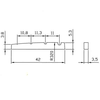 Порожок для гитары Paxphil NT004 White Винница