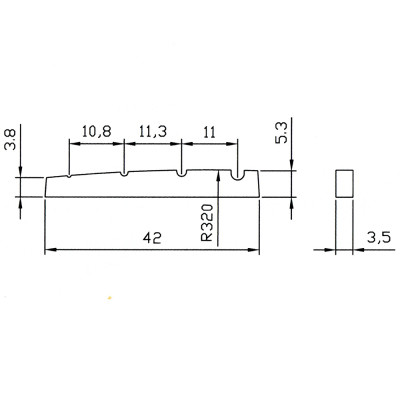 Порожок для гитары Paxphil NT004 White Винница - изображение 2