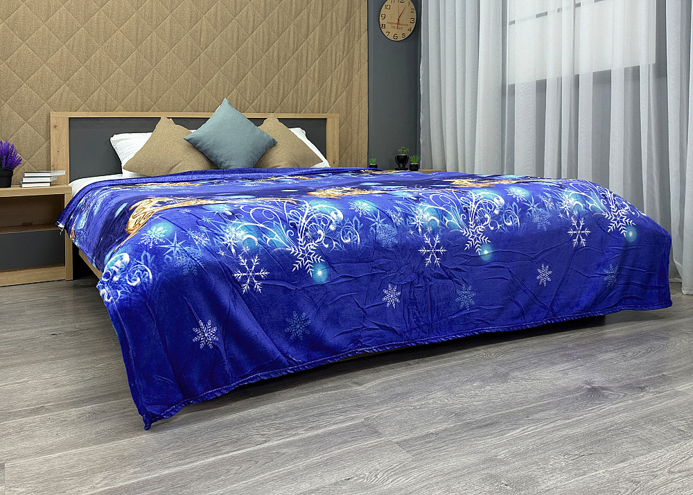 Плед-покрывало 200х230 см с рождественским принтом Разноцветный (87-321) Киев - изображение 4