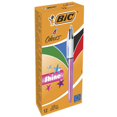 Ручка масляна Bic 4 in 1 Colours Shine Pink рожева (bc982875) Вінниця - фото 2
