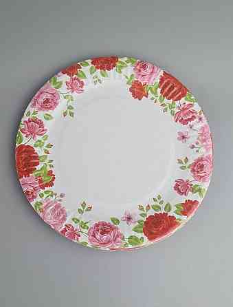 Паперова тарілка з малюнком 18 см "No 3" Півонії візерунок 10 шт (1 пачка) Харків