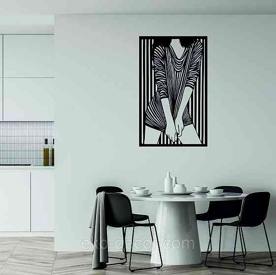 Декоративное настенное Панно «Девушка» Декор на стену 110*60 см, Черный Киев