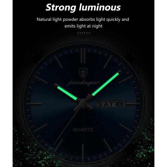 Чоловічий наручний класичний годинник Poedagar Teodor (Сріблястий) Київ - фото 7