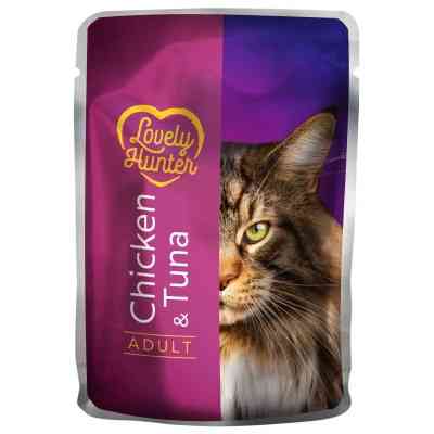 Вологий корм для кішок Lovely Hunter With chicken and tuna for cats 85 г (LHU45473) Вінниця