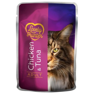 Вологий корм для кішок Lovely Hunter With chicken and tuna for cats 85 г (LHU45473) Вінниця - фото 1