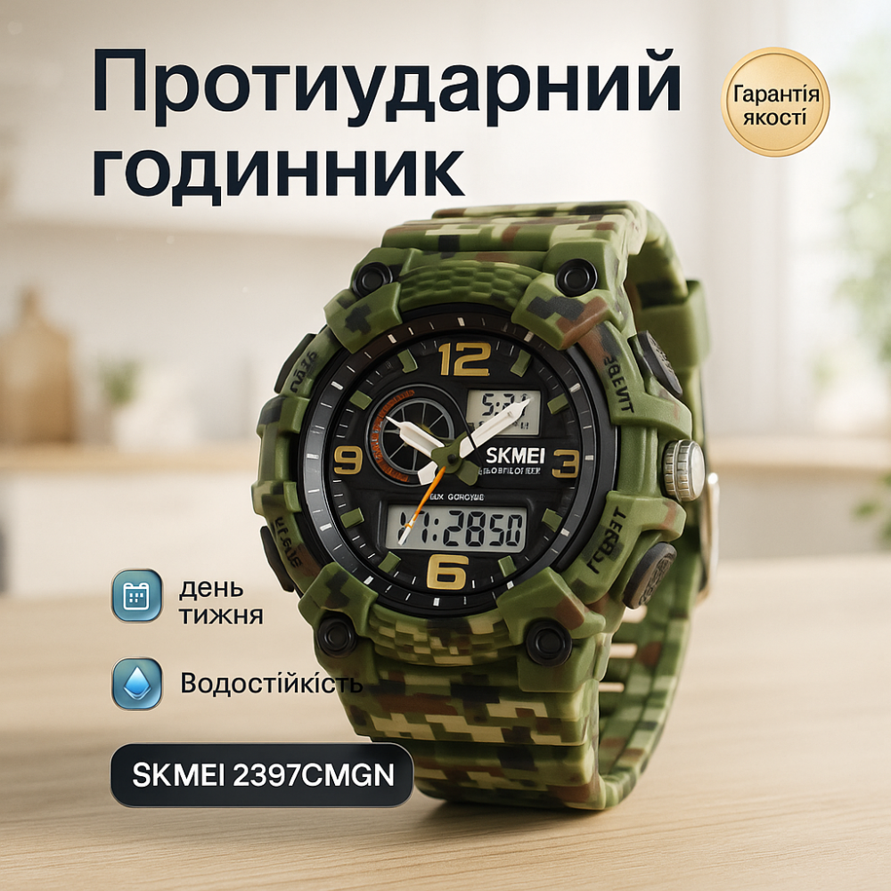 Мужские спортивные часы с гарантией SKMEI, Электронные спортивные часы для рыбалки и походов LA-84 Львов - изображение 8
