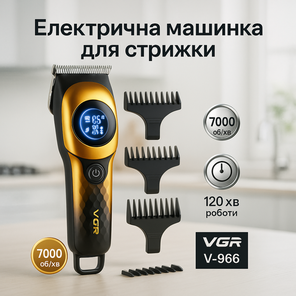 Профессиональная электрическая машинка для стрижки, Машинка для стрижки мужская Триммер висков HI-48 Львов - изображение 3