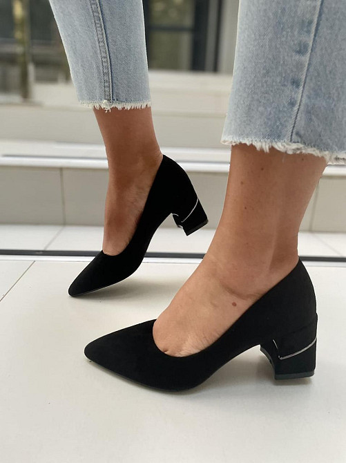 Meideli Туфлі жіночі MEIDELI чорні еко-замша каблук 6см (L377-1) Коломия - фото 4