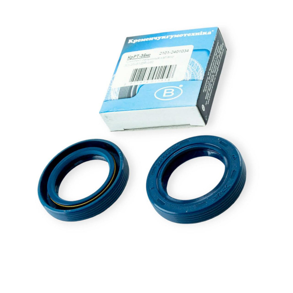 Сальник 2101-2107 (30*45*8) реверсивный, обрезиненный NBR-440 синий (к-кт 2 шт) КРТ полуоси Мукачево - изображение 1
