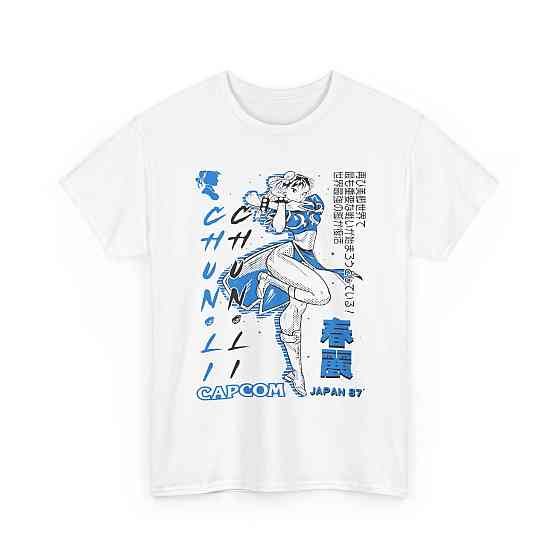 Футболка з аніме принтом Кхун Лі Стреет Фігхтер оверсайз (S/M/L) Чорний AnimeJ0571 Дніпро