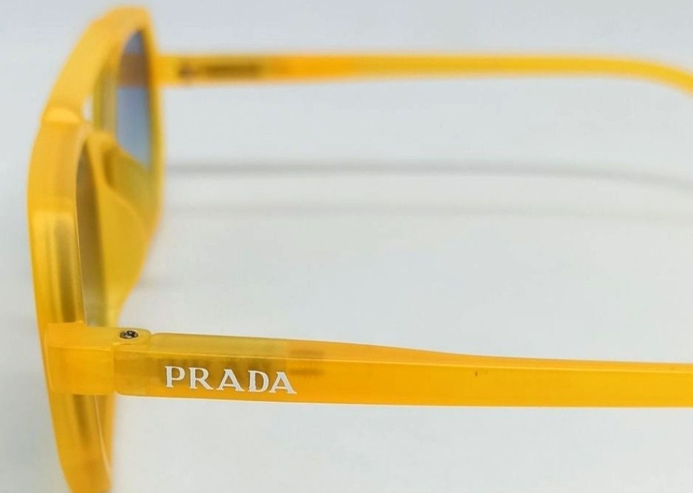 Брендовые очки унисекс синий градиент в жёлтой оправе узкие модные. Киев - изображение 5