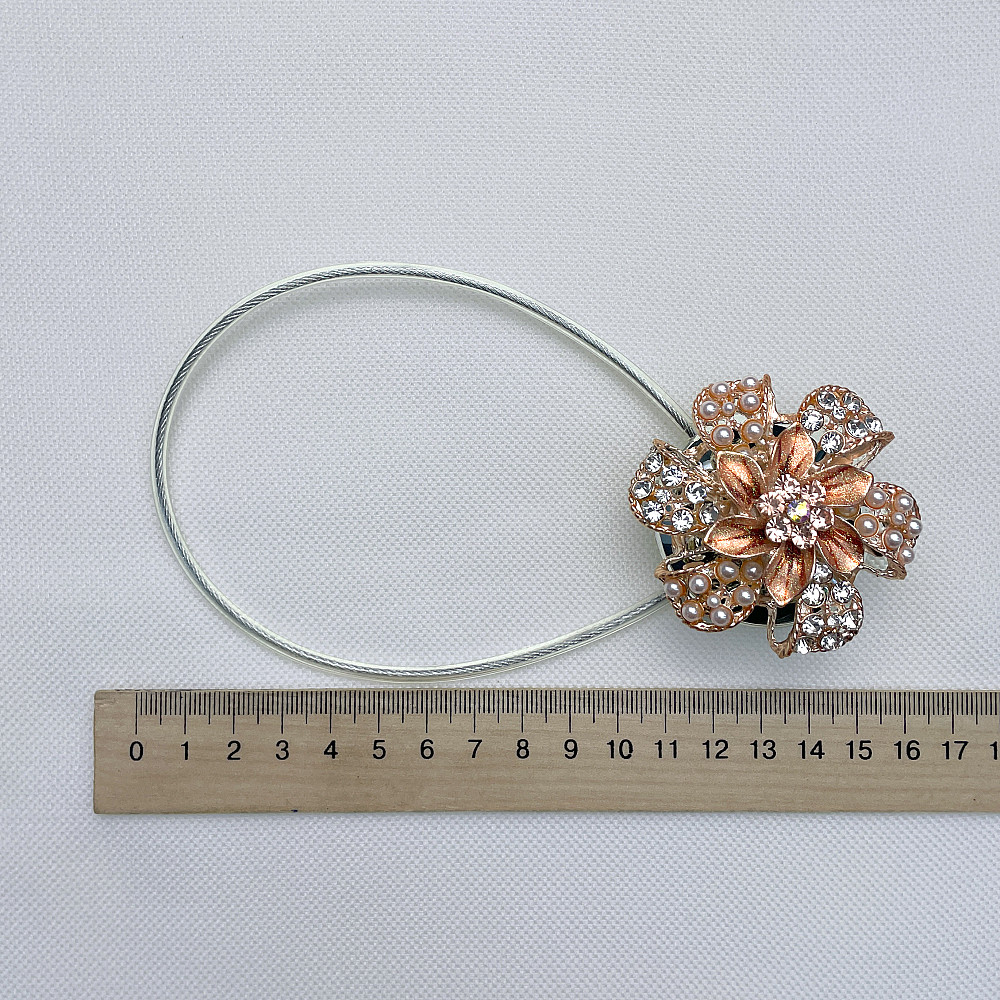 Магніти для штор та гардин "Flowers" набір 2 шт Персиковий (81-235) Київ - фото 7