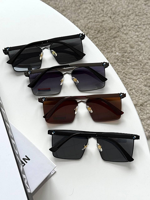 Стильні чоловічі окуляри  BMW з металевою оправою на середнє обличчя Київ - фото 2