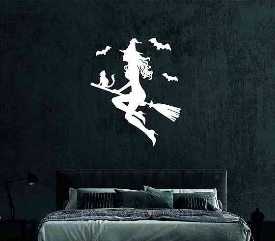 Декоративне настінне Панно «Ведьма», Декор на стіну 50*41 см, Білий Київ