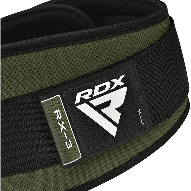 Пояс для важкої атлетики RDX RX3 EVA Curve неопреновий Army Green S Каменское - изображение 5