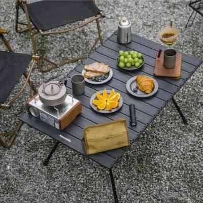 Туристический стол Naturehike полегшений CNH22JU037 алюміній чорний (6927595712474) Винница