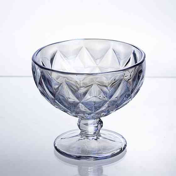 Набір креманок Diamond Blue 6 штук по 300 мл HP-19-277 прозорий для десертів йогуртів з ограненням Коломия