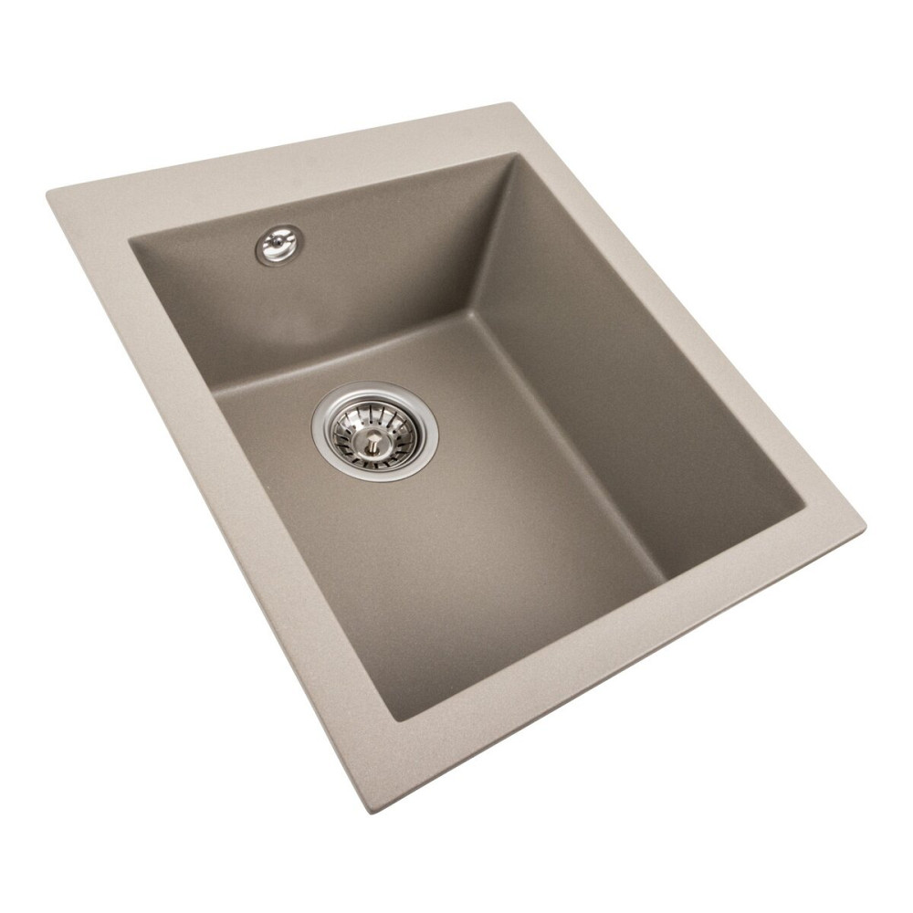 PLATINUM Гранітна мийка для кухні Platinum 4150 SOKIL матовий Титан Київ - фото 3