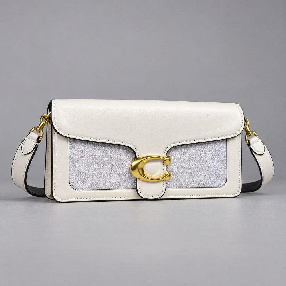 Женская брендовая сумка кроссбоди Coach Tabby Shoulder white Lux Киев - изображение 3