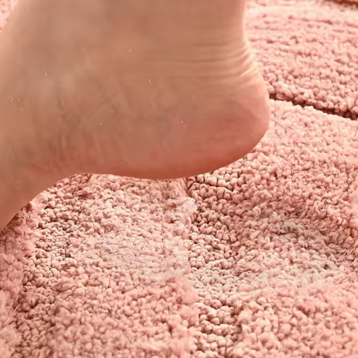 Коврик для ванной комнаты и душа коврик для ног в душевую,микрофибра,атискользящий c узором 50х80 см,розовый Каменец-Подольский - изображение 4