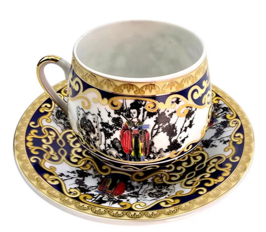 Чашка кавова з блюдцем порцелянова Київ - фото 1