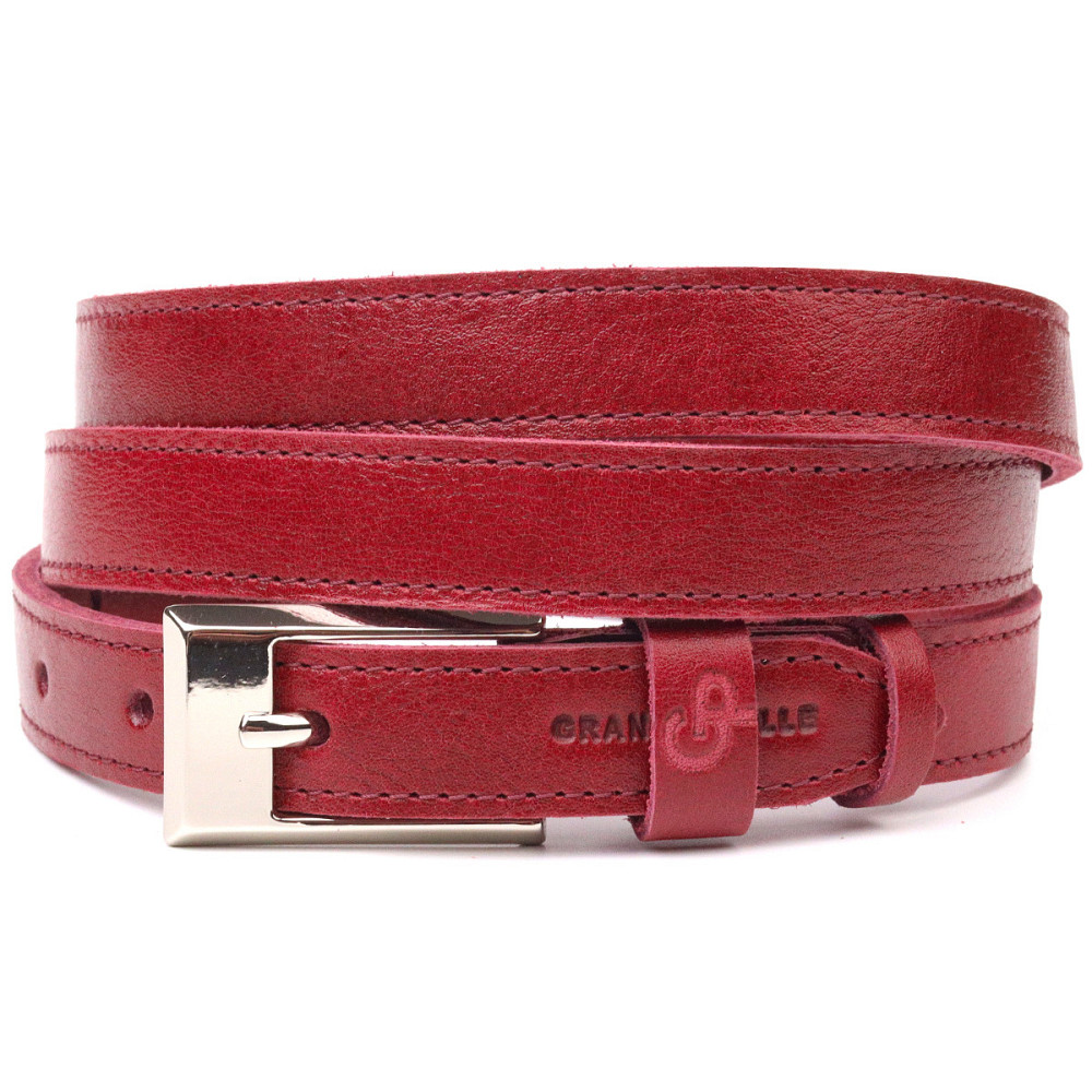 Неповторний жіночий ремінь із натуральної шкіри Grande Pelle 21447 Бордовий Київ - фото 1