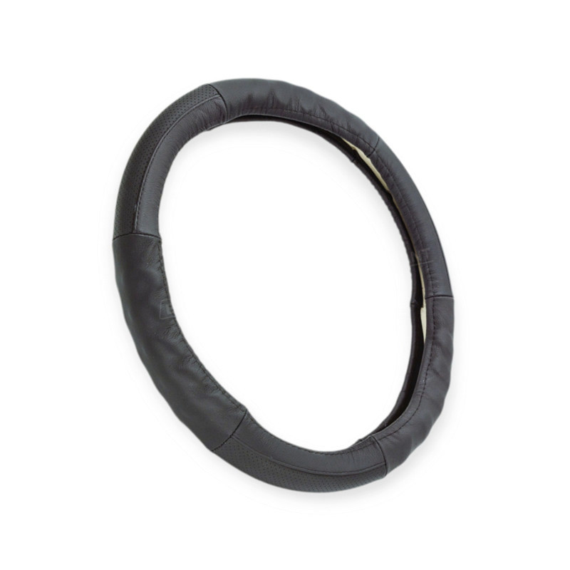 Чехол xxl кожа (44 - 46 см) черный elegant с черными перфорированными вставками руля Мукачево - изображение 1