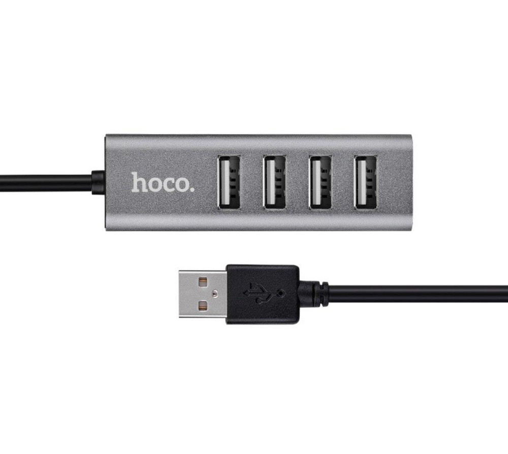 Хаб адаптер переходник HOCO HB1 4USB Line machine Tarnish 6957531038139 Одесса - изображение 3
