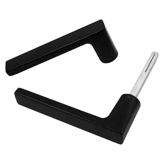 Дверна ручка на розетті Nuda Baar чорний матовий R ф/з Київ