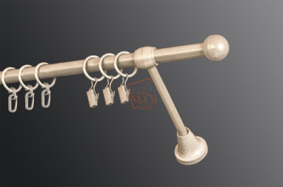 Карниз металевий КМ біле золото Ø 16 мм Бровари