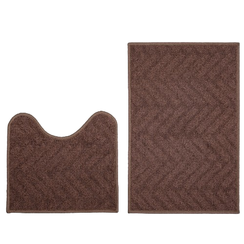 Набір килимків для ванної 2шт: 44*70см+44*40см U-виріз Little коричневий Дариана Житомир - фото 4