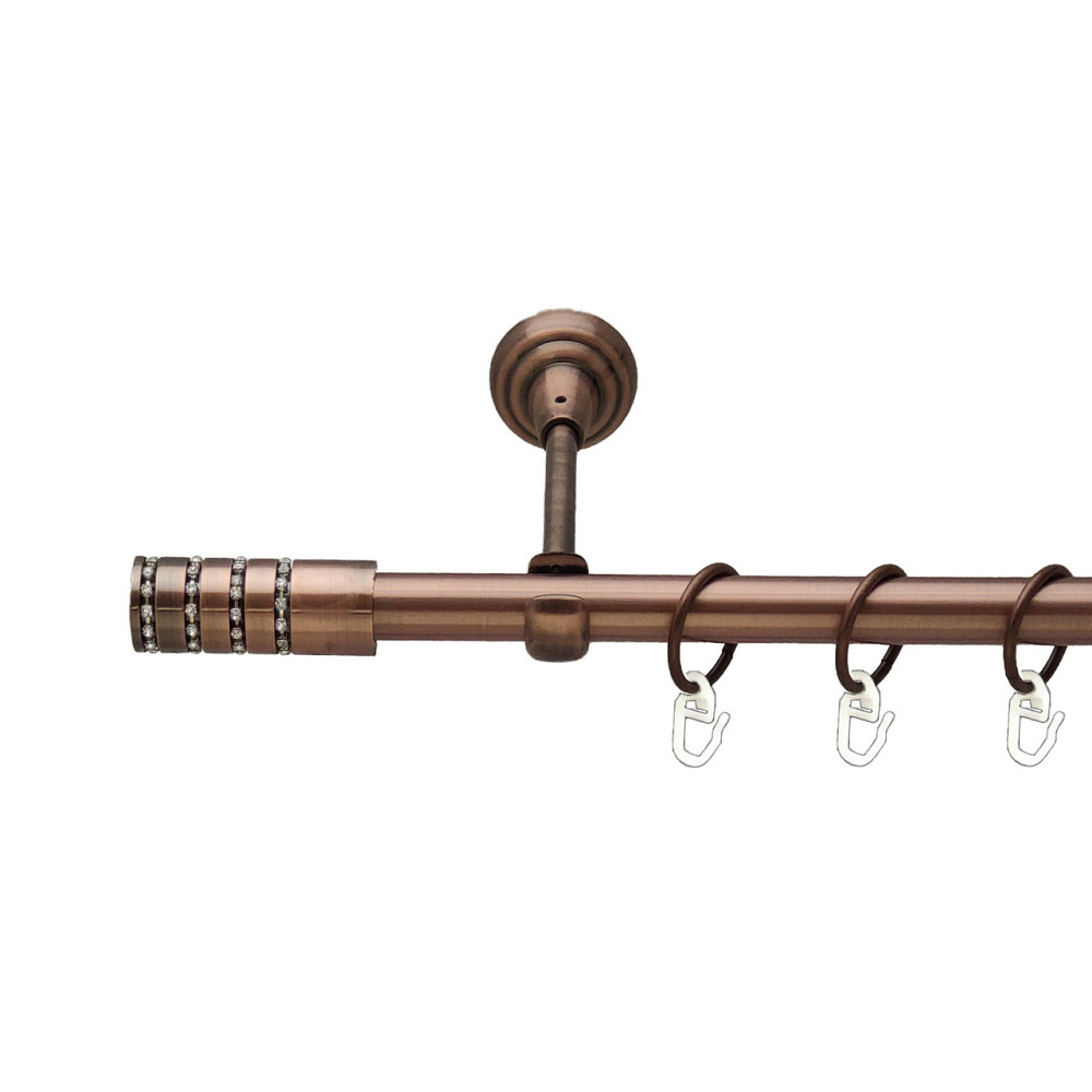 Карниз Orvit Барамелла металевий однорядний відкритий Мідь 19 мм 240 см (00-00011649) Львов - изображение 1