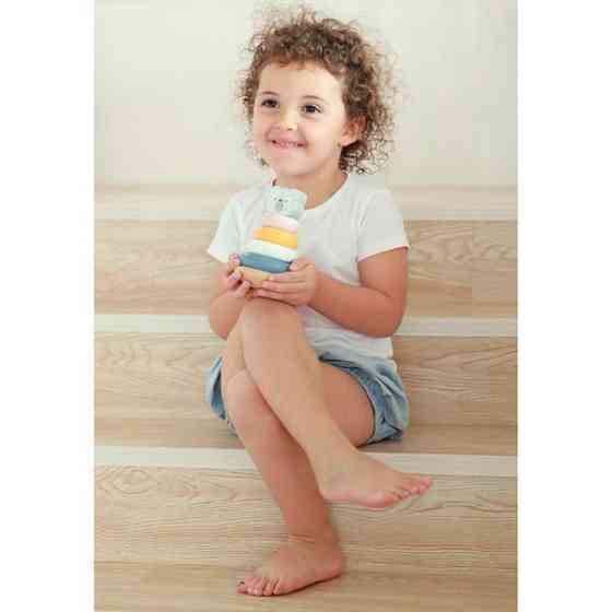 Дерев'яна пірамідка PolarB Білий ведмедик-неваляшка (44005) Харків