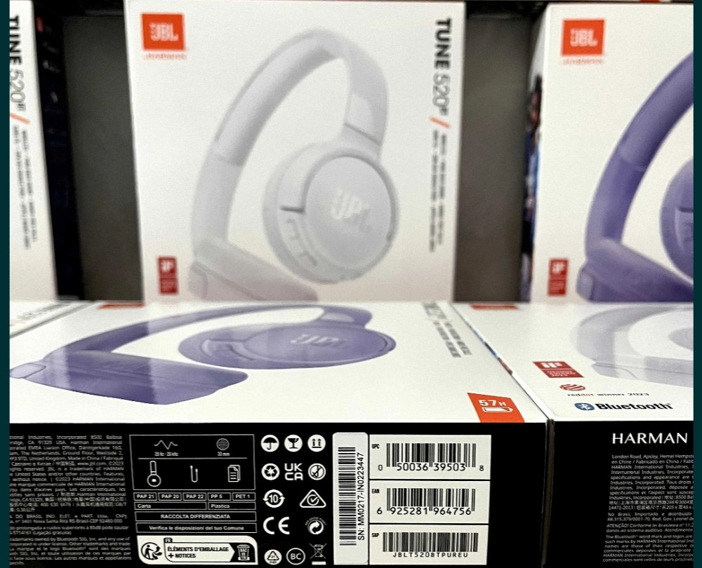 Навушники з Мікрофоном: JBL Tune 520BT White/Purple/Blue. Харків - фото 3