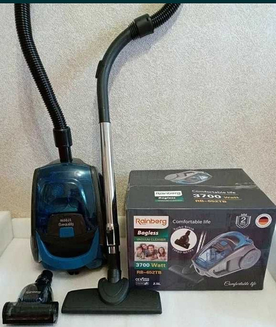 Пылесос без мешка Rainberg контейнерный 3700w. 2.5L+ турбо щётка. Киев - изображение 2