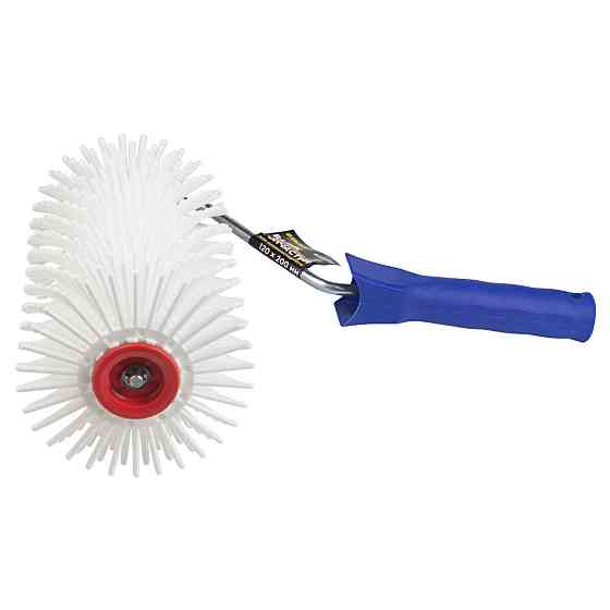 Валик игольчатый аэрационный для наливного пола 120×200мм с ручкой белая иголка SIGMA (8313231) Киев