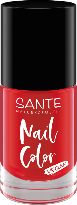 VEGAN-Лак для ногтей Nail Color 06 Flame On/Classic Red SANTE 8 мл Киев - изображение 1